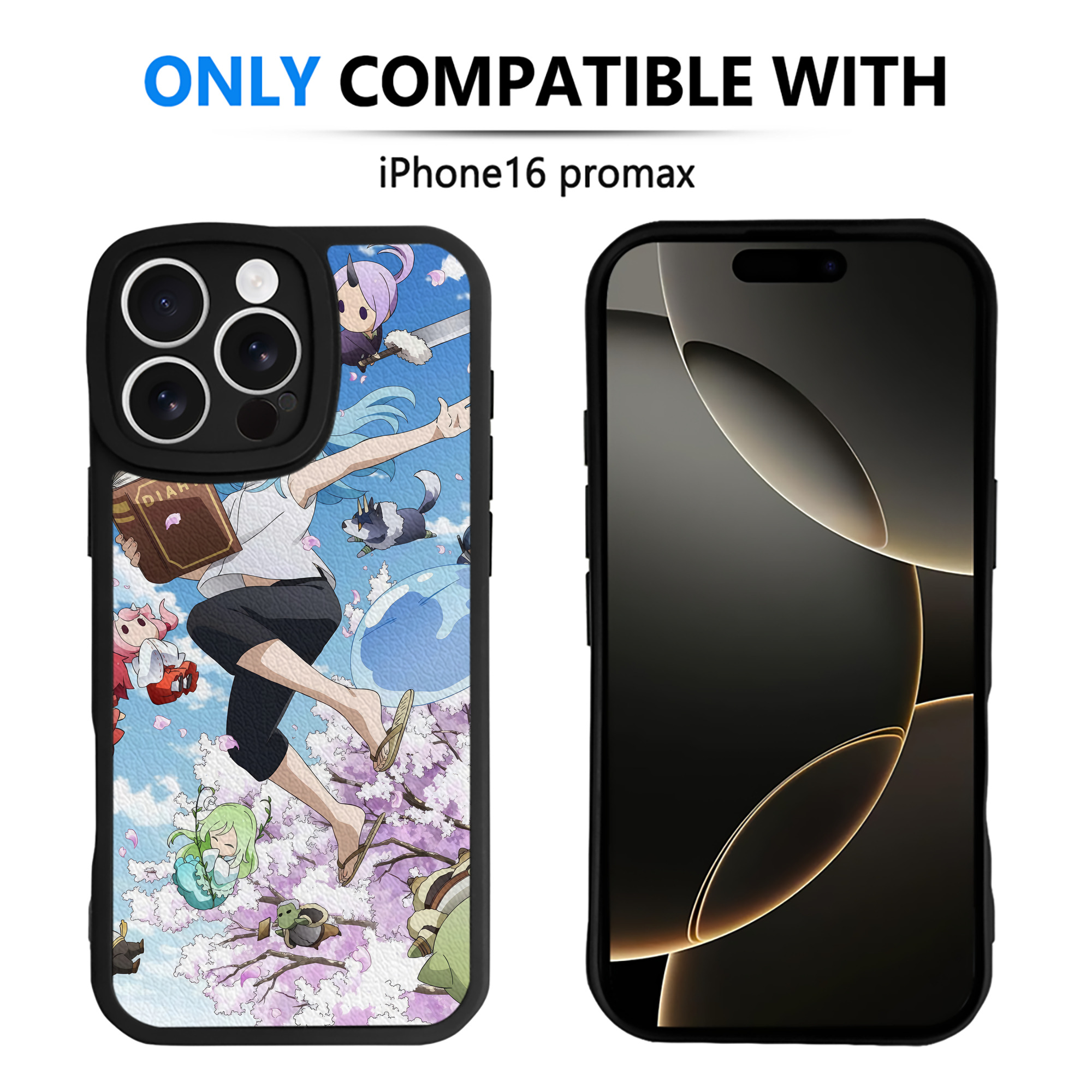（画像用） 転スラ Regarding Reincarnated to Slime 【iPhone 16シリーズ対応】シリコンスマホケース（レザー調） 材質：シリコン